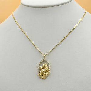 Necklace - 14K Gold Plated. LOVE Letters CZ. *Premium Q*