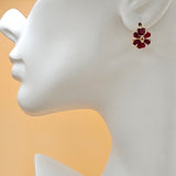 Earrings - 18K Gold Plated. Small Flower Crystals. (Pack of 6)