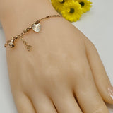 Bracelets - 18K Gold Plated. Mariner Chain Bell Bead. *Premium Q*