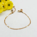 Bracelets - 18K Gold Plated. Mariner Chain Bell Bead. *Premium Q*