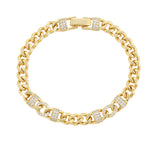 Bracelets - 14K Gold Plated. Curb Cuban 7mm Link Chain. *Premium Q*