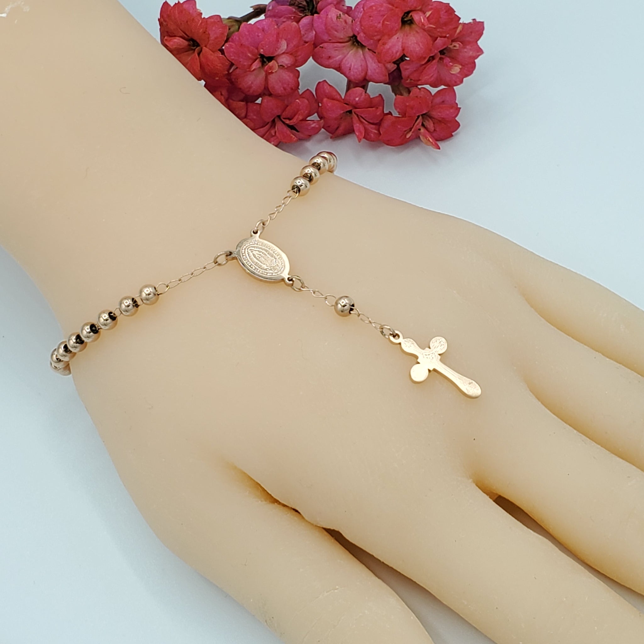 Stainless steel rosary on sale bracelet