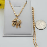 Necklace - 18K Gold Plated. Elephant. *Premium Q*